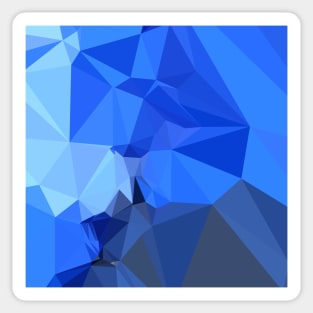 Brandeis Blue Abstract Low Polygon Background Sticker